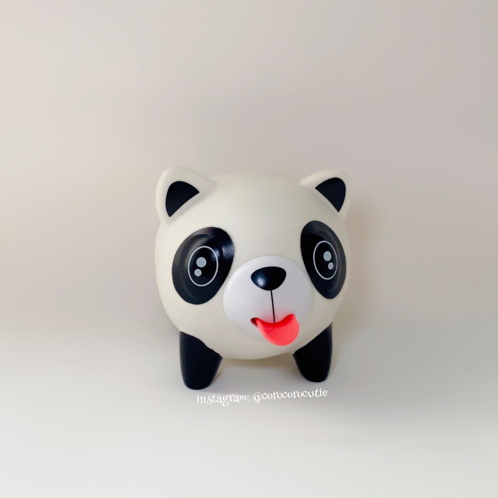 🧡 SOLD 🧡 Panda Talking Animal Ball Squeaky Tongue Japan Toy